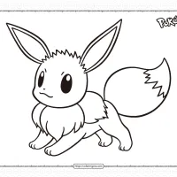 pokemon eevee coloring pages for kids