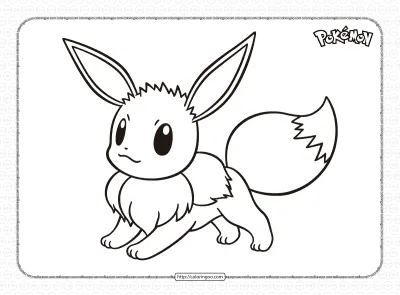 Pokemon Eevee Coloring Pages for Kids