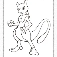 pokemon mewtwo coloring pages for kids