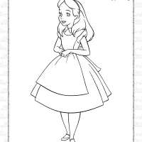 printable alice in wonderland coloring pages