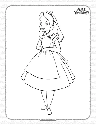 Printable Alice in Wonderland Coloring Pages