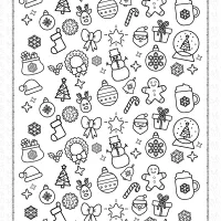 Printable Christmas Doodles Coloring Page 27 printable christmas doodles coloring page
