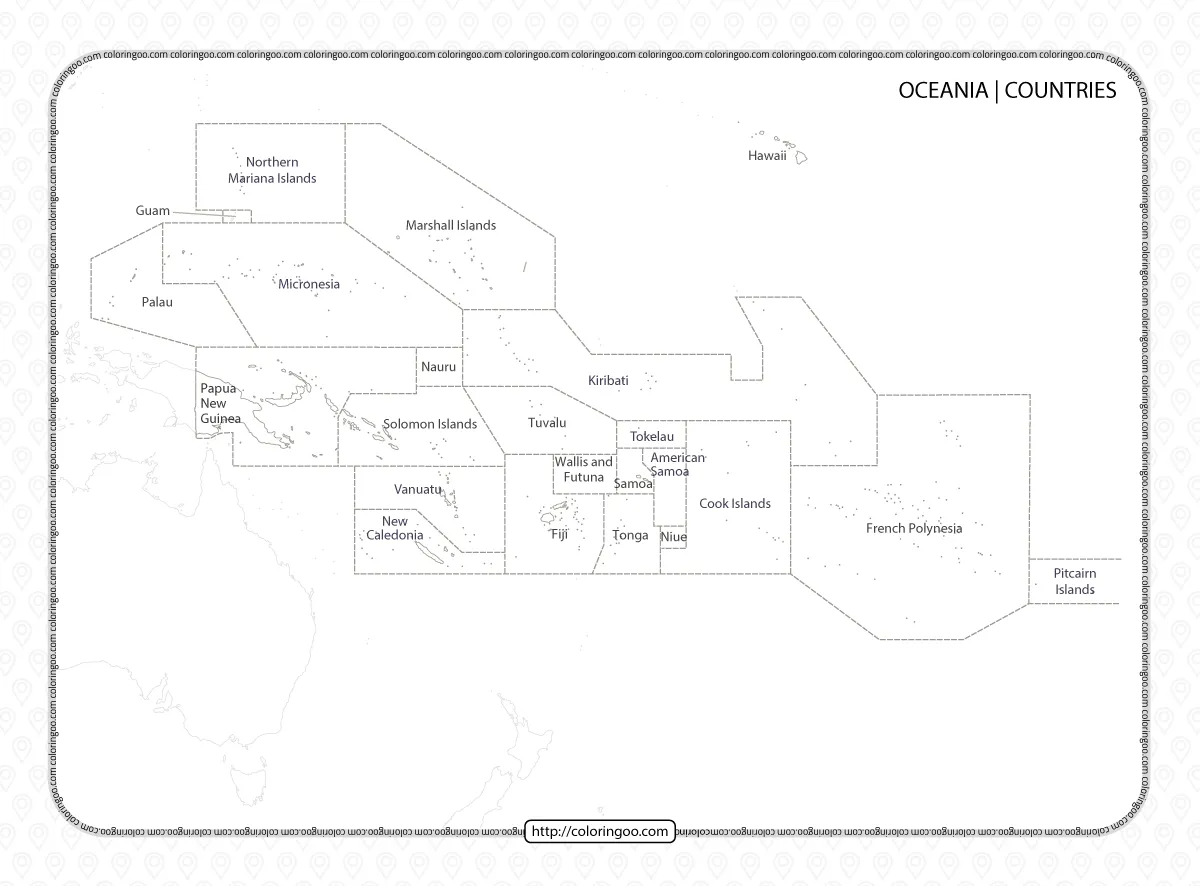 Printable Oceania Countries Labeled Pdf Workseet 2 printable oceania countries labeled pdf workseet