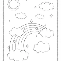 rainbow coloring pages for kids