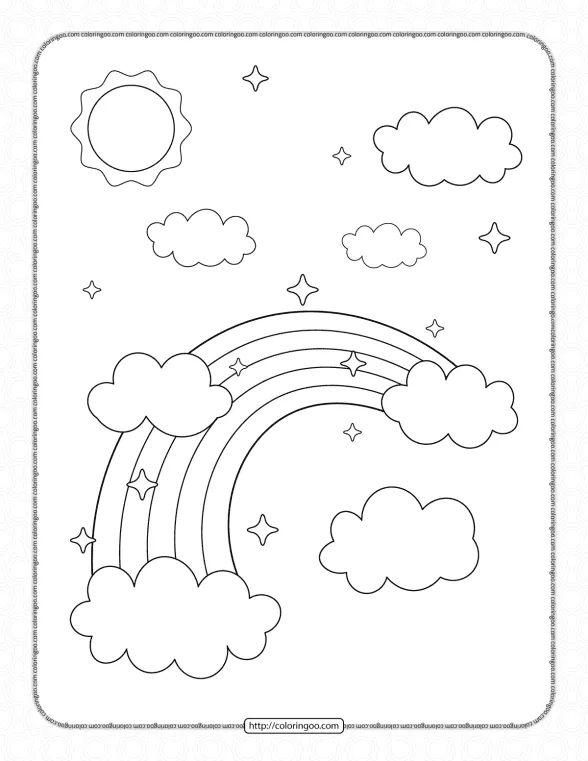Rainbow Coloring Pages for Kids 1 rainbow coloring pages for kids