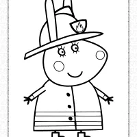 rebecca coniglio in peppa pig coloring page