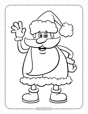 Santa Coloring Pages for Kids