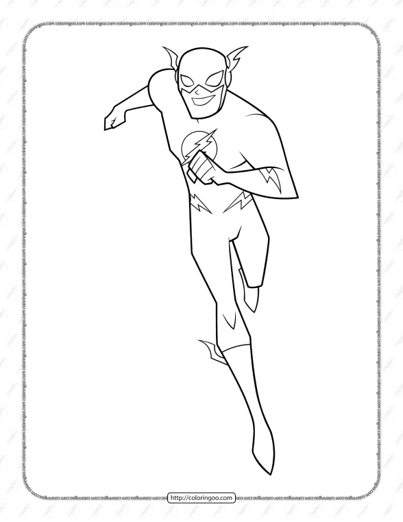 The Flash Coloring Pages for Kids 1 the flash coloring pages for kids