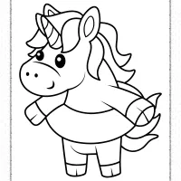 unicorn in the pool ring coloring page