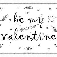 be my valentine coloring page