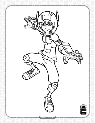 Big Hero 6 Hiro Hamada Coloring Pages for Kids
