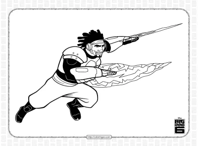 Big Hero 6 Wasabi Battlesuit Coloring Page