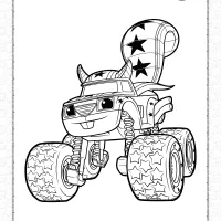 blaze and monster machines darington coloring page