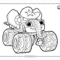 blaze and the monster machines bunk coloring page