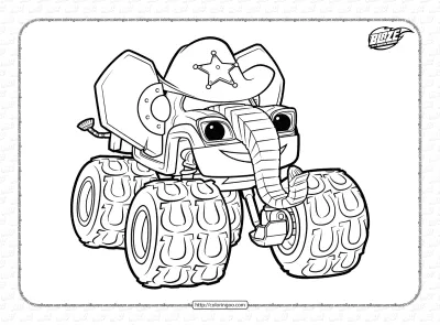 Blaze and The Monster Machines Bunk Coloring Page