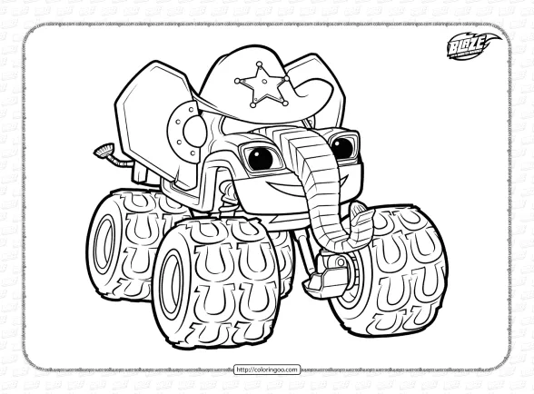 Blaze and The Monster Machines Bunk Coloring Page 1 blaze and the monster machines bunk coloring page