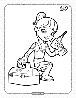 Blaze and the Monster Machines Gabby Coloring Pages