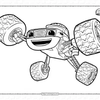 blaze and the monster machines pickle coloring page
