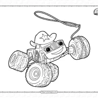 blaze and the monster machines starla coloring page