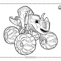 blaze and the monster machines zeg coloring pages