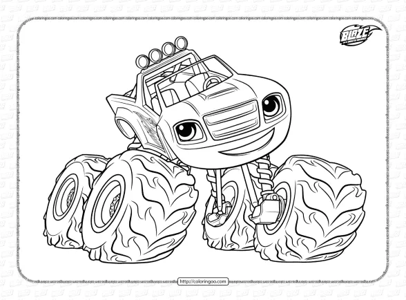 Blaze Coloring Pages for Kids 1 blaze coloring pages for kids