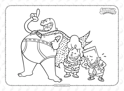 Captain Underpants Coloring Pages