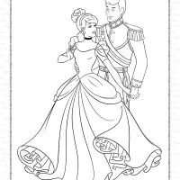 Cinderella and Prince Charming Coloring Pages 22 cinderella and prince charming coloring pages