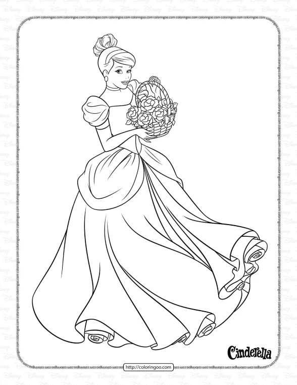 Disney Cinderella Coloring Pages 1 disney cinderella coloring pages