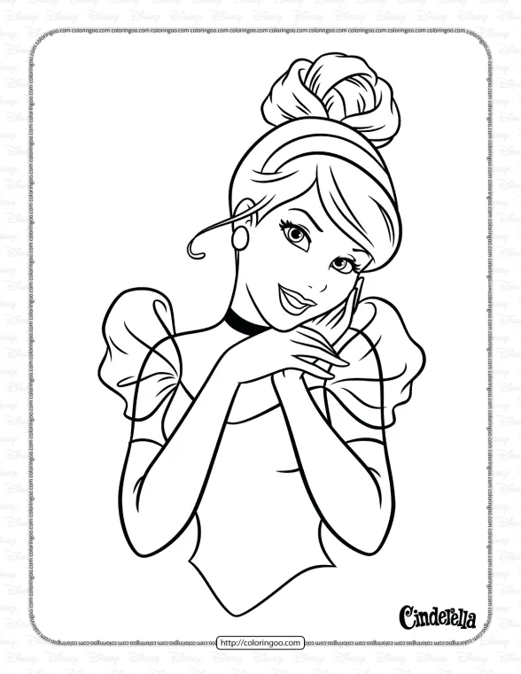 Disney Cinderella Coloring Pages for Girls 1 disney cinderella coloring pages for girls