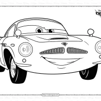 disney pixar cars finn mcmissile coloring page