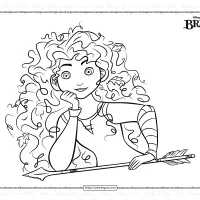 disney princess merida coloring pages