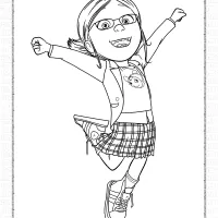 free minions margo gru coloring sheet