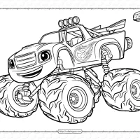 free printable blaze coloring pages