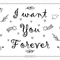 i want you forever coloring page
