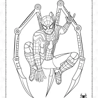 iron spider armor coloring pages for kids