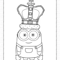 minions king bob coloring pages