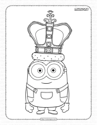 Minions King Bob Coloring Pages