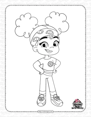 Orange Blossom and Pupcake Coloring Pages