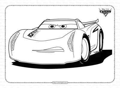 Pixar Cars Jackson Storm Coloring Pages