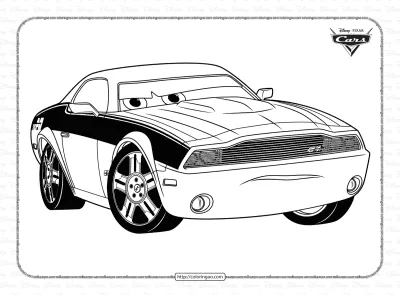 Pixar Cars Rod Torque Redline Coloring Pages