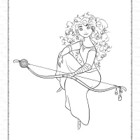 princess merida from brave coloring page