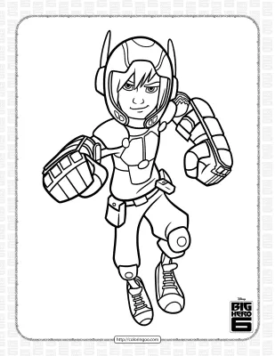Printable Big Hero 6 Hiro Hamada Coloring Page