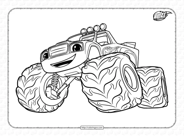 Printable Blaze Coloring Pages for Kids 1 printable blaze coloring pages for kids