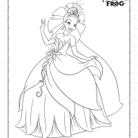 Printable Disney Princess Tiana Coloring Sheet 7 printable disney princess tiana coloring sheet