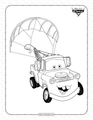 Printable Tow Mater Truck Coloring Pages