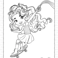 sunny day rox skateboarding coloring page