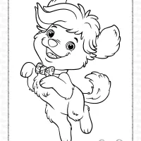 sunny day talking puppy doodle coloring pages