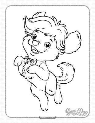 Sunny Day Talking Puppy Doodle Coloring Pages