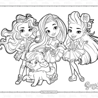 sunny rox blair and doodle coloring page