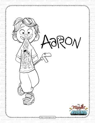 The Mitchells vs The Machines Aaron Coloring Page